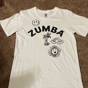 White Zumba Graphic T-Shirt